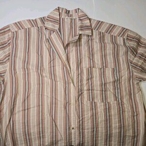 We The Free Free People Poolside Printed Boyfriend Shirt‎ Medium